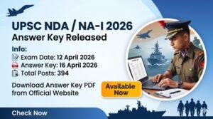 UPSC CDS-I Answer Key 2026
