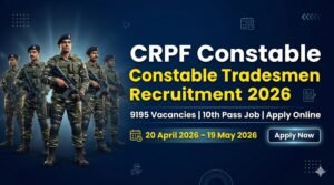 CRPF Constable Tradesmen Recruitment 2026