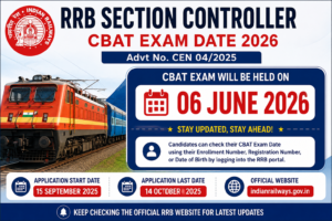 RRB Section Controller CBAT Exam 