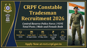 CRPF Constable Tradesman Recruitment 2026