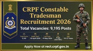 CRPF Constable Tradesman Recruitment 2026