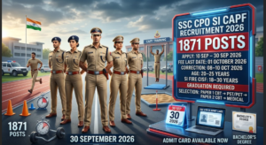 SSC CPO SI CAPF Recruitment 2026