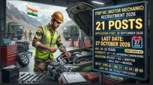 ITBP HC Motor Mechanic Recruitment 2026