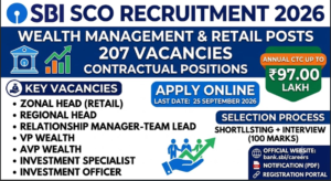 SBI SCO Wealth & Other Post Recruitment 2026