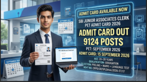 SBI Junior Associates Clerk PET Admit Card 2026