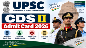 UPSC CDS II Admit Card 2026