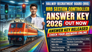 RRB Section Controller Answer Key 2026