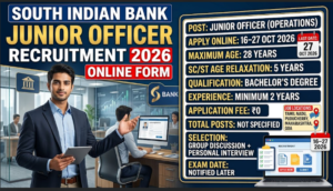 SIB Junior Officer Operations Recruitment 2026