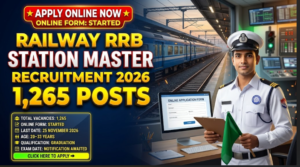 Railway RRB Station Master Recruitment 2026