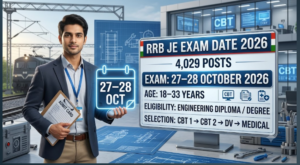 RRB Junior Engineer JE Exam Date 2026