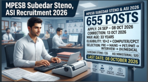 MPESB Subedar Steno, ASI Recruitment 2026