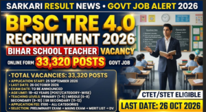 BPSC School Teacher TRE 4.0 Recruitment 2026