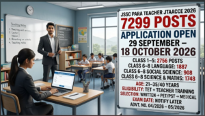 JSSC Para Teacher JTAACCE Recruitment 2026