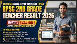 RPSC 2nd Grade Teacher Result 2026