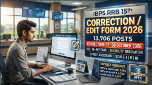 IBPS RRB Edit Window 2026
