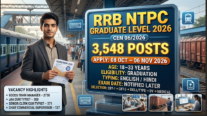 RRB NTPC Graduate Level Recruitment 2026