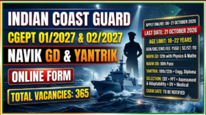 Indian Coast Guard CGEPT  Recruitment