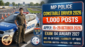 MP Police Constable Driver Recruitment 2026