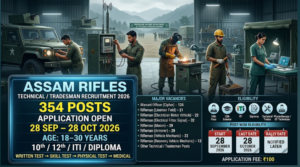 Assam Rifles Technical Tradesman Recruitment 2026