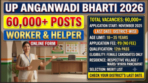 UP Anganwadi Bharti Recruitment 2026