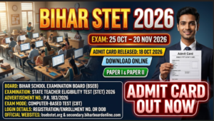 Bihar STET Admit Card 2026