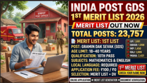 India Post GDS 1st Merit List 2026
