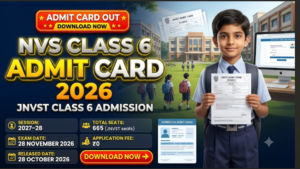 NVS Class 6 Admit Card 2026
