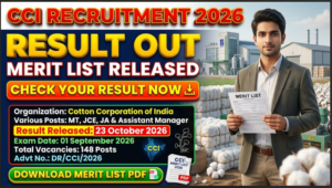 CCI Various Post Result 2026